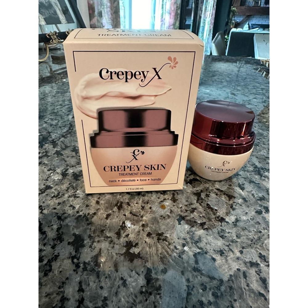 NEW Crepey X Crepey Skin Treatment Cream ~Neck/Decollete/Face/Hands~ 1.7 fl oz - Picture 3 of 10